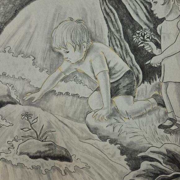 Tri-Chem Ready to Paint Jesus Watching Over 19" x 26" Instructions Self-Shading - Picture 8 of 8